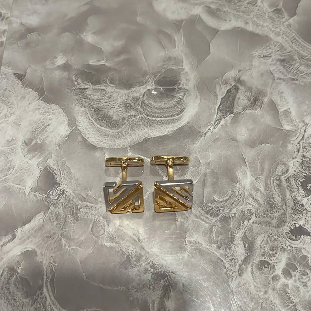 Givenchy two tone square cuff links
